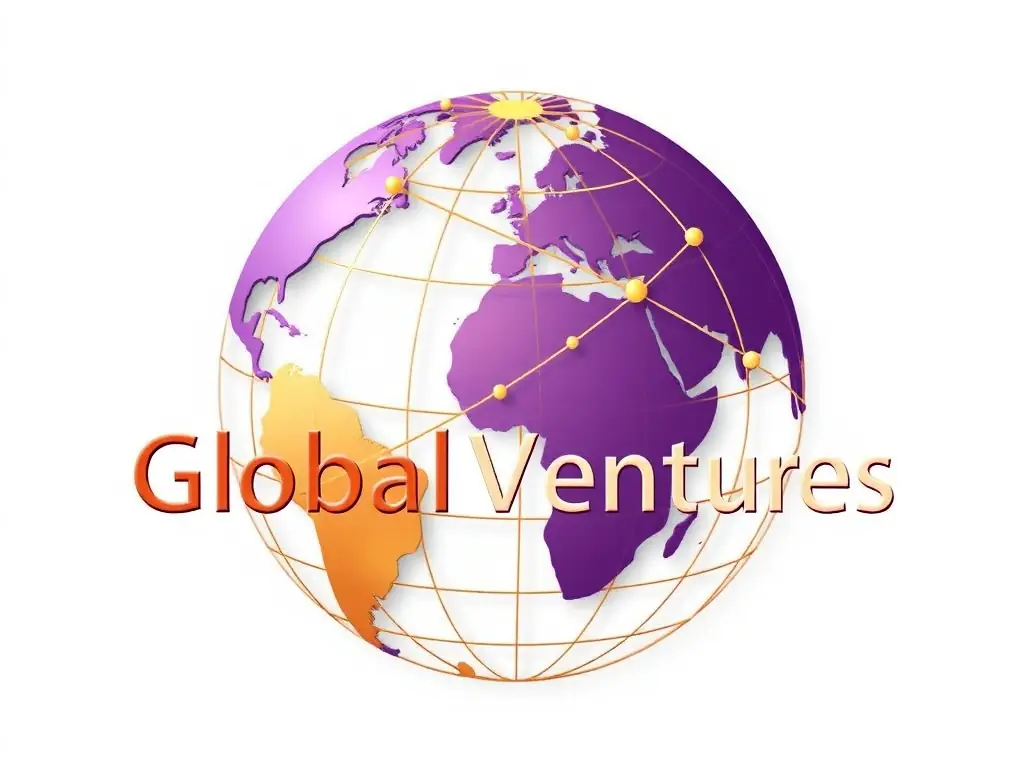 Logo of a fictional company 'GlobalVentures', a venture capital firm focused on funding innovative startups, displayed in a conference sponsor section.